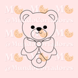 3.png TEDDY BEAR CUTTER AND STAMP - CUTTER BABY BEAR