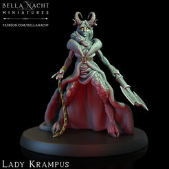 Screen Shot 2020-12-11 at 10.39.41 PM.png 3D file Lady Krampus - PRE SUPPORTED・3D print object to download, BellaNachtMiniatures