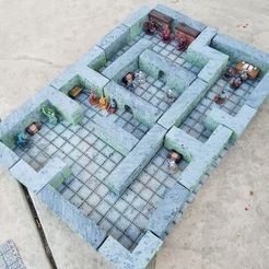 286598933_5333356303393096_4538959836384419183_n.jpg Archivo STL gratis Easy-Print Modular Dungeons・Diseño por impresión en 3D para descargar