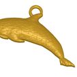 Dolphin-04-02.jpg Fashion Decor earing Tiket keychain Dolphin keyring trinket necklace pendant key-keeper d-04 3d-print and cnc