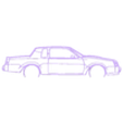 3546 1987 buick regal grand national.stl Wall Silhouette: Buick Set
