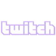 twitch-outer-purple.stl 3D TWITCH logo multicoloured (No MMU required, snap fit)