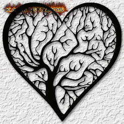 project_20231003_2112422-01.png STL file Halloween Tree of Life wall art Spooky Tree Heart wall decor Gothic Decor・3D printer design to download