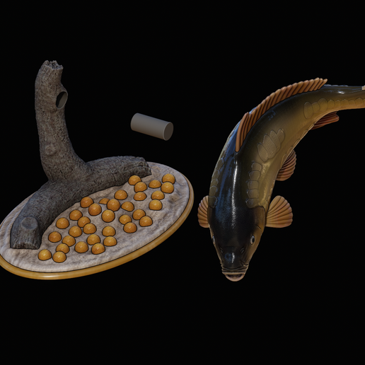 🪞 mirror carp fish in motion boilies sculpture underwater detailed ...