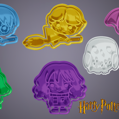 Sin título-1.png 3D file Set of 7 Harry Potter cookie cutters and fondant・3D printable model to download, hebert1642