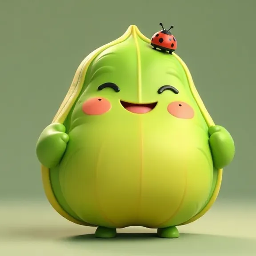 Chubby Leaf Figurine 🍃😊 3D model