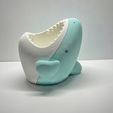 Shark pen cup cable holder-Kawaii