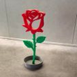 rose-sur-tige.jpg Rose éternelle décorative en pot – Impression 3D facile - sans AMS – Cadeau original 🌹
