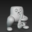 7.jpeg Groovy Ghost Pflanzgefäß mit Saxophon - Lustiger 3D-Dekotopf