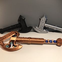 IMG_1827.jpg Archivo STL Dnd Dice Axe | Dungeons and Dragons・Modelo imprimible en 3D para descargar