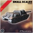 6.jpg Canon d'assaut SU-122P (version réduite) - Armée soviétique WW2 Second Monde Front de l'Est Ostfront RPG Mini Hobby