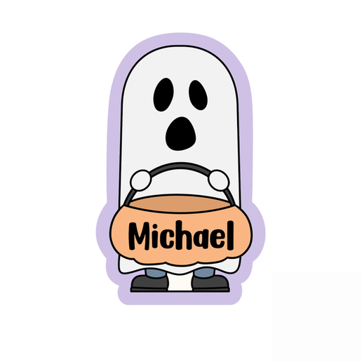 Cute Ghost with Pumpkin Cookie Cutter STL – 2 Inch Halloween 3D Print File