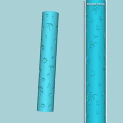 t.png Archivo STL Texture Roll 54 Verano Negativo - Fondant Decoration Maker・Diseño para descargar y imprimir en 3D