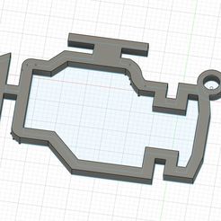 voyant-moteur-porte-clés.jpg Free STL file Key ring with engine light・3D print object to download, Teyxes