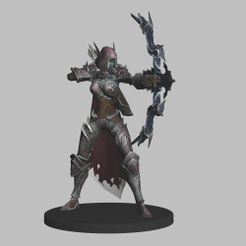 3D file Necron Sylvanas - WoW x Warhammer 40k ⚔・3D printer model