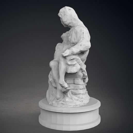 03.jpg Low Poly Pieta Statue