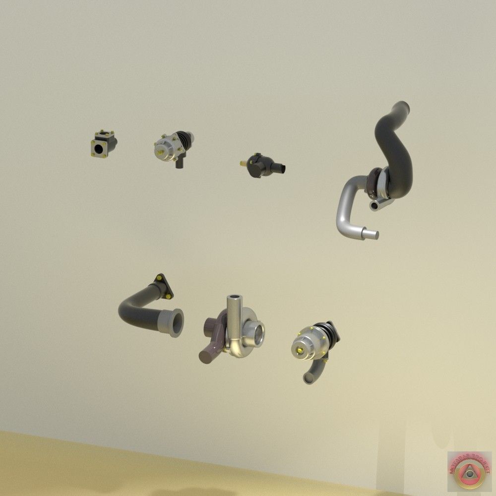 STL file TURBOCHARGERS, WASTEGATE VALVES, POPOFF VALVES, DOWNPIPE & Co