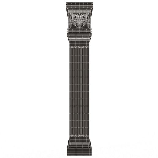 Wireframe-Low-Column-Capital-01102-6.jpg Column Capital 01102