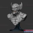 Marvel_Wolverine_Bust_02.jpg Marvel Wolverine Bust X-men Sculpture STL File