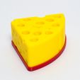 Shapeofmike_Cheese_pen_Holder_Cute_Kids_3D-Printed_8-With-2-Base.jpg Cheese Pen Holder for aesthetic desk