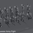 28mm Russian Army Fight WW1 Russian Squad - Wargame - 28mm - Files Pre-supported