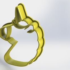 unicorn middle cookies.JPG Free STL file unicorn middle cookies・3D print design to download