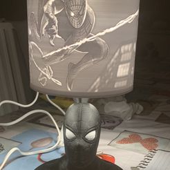 20210325220007_IMG_0787.jpg Free STL file spiderman lithophane lamp・Design to download and 3D print