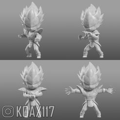 vegeta-4-set.jpg STL-Datei Vegeta - Saiyan Saga 4er-Set・3D-druckbare Vorlage zum herunterladen