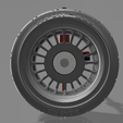 Cyber-Wheel-26mm-04.png 1/24 Cyberpunk style wheels for scale model cars