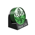 3.png Cannabis Coaster/Deco
