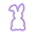 CONEJO 10 CM CONTORNO v0.stl Набор высечек для пасхального печенья