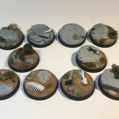 1-10-Painted.jpg 40mm rocky outcrop base set