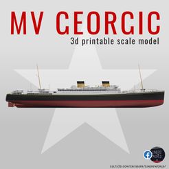 georgic.jpg Fichier STL MV GEORGIC (1931), le dernier paquebot de la White Star Line modèle imprimable 3d・Plan à imprimer en 3D à télécharger, LinersWorld