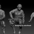 BPR_Composite4.jpg PACK 7 AMERICAN WW2 SITTING SOLDIERS - TRUCK STUDEBAKER - GMC CCKV