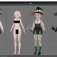 4c.png White Magician Girl - Realistic Female Character - Blender Eevee