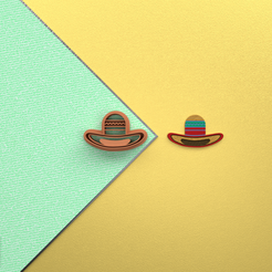 Fiesta-Mexicana-Frontal.png 3D-Datei DIGITAL .STL Polymer Clay Ausstecher Mexikanischer Hut in 6 Größen und 2 Schnittversionen/Mai 5 / Party/File For Use In A 3D Printer・3D-druckbares Modell zum herunterladen