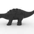 Ankylosaurus_.573.jpg Modular Ankylosaurus Dinosaur 3D Puzzle | Interchangeable Parts | 3D Printable STL Model