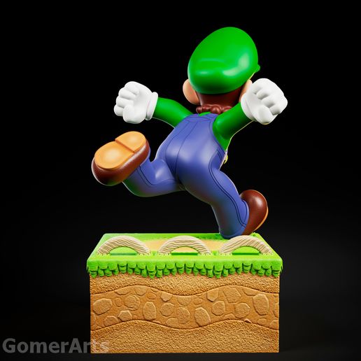 30.jpg Luigi STL 3D print figure