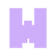 W.STL Minecraft Alphabet Letter