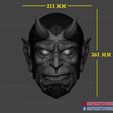 hellboy_mask_cosplay_3dprint_012.jpg Hellboy Mask Cosplay Halloween Full Face Helmet 3D print model