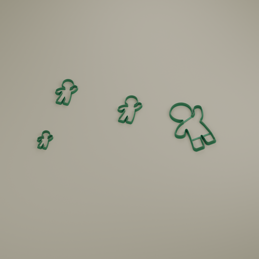 Raised Arm Gingerbread Person Cookie Cutter