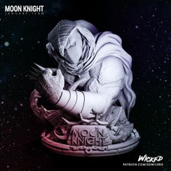 020521-Wicked-Moon-Knight-squared-01.jpg Download file Wicked Marvel Moon Knight: STLs Bust ready for printing • 3D printer design, Wicked