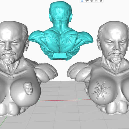 Bust of Lenin with breasts