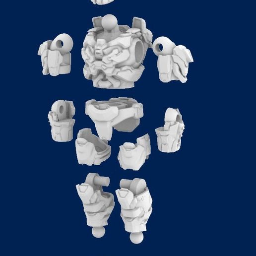 Halo 4 - Shinobi armor for Mega's figs 3D model