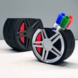 1.jpg 3D Printable Car Wheel Desktop Accessory