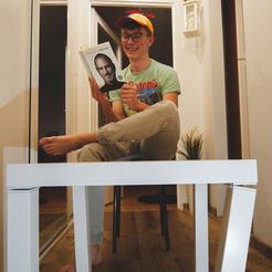 thin.jpg Fichier STL gratuit Ikea Lack Avec Pieds Pliants - Système de charnières・Objet pour impression 3D à télécharger