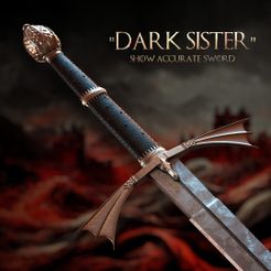 IPN @N Sse SHOW ACCURATE SWORD STL file Dark Sister - Show Accurate Sword・3D printer design to download, Raughnut