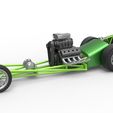 1.jpg Diecast Motore anteriore dragster vecchia scuola con V8 Scala 1:25