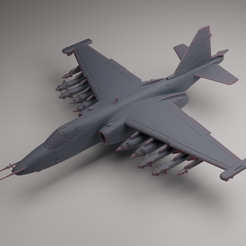 SU25-v1.png STL file Sukhoi Su-25 Grach Frogfoot・3D printable model to download