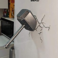 7f8a5ca6-1ccf-4003-8d0e-51de37c92249.jpg Free 3D file Magnet XXL Mjolnir Hammer + Lightning 19cm・3D printable object to download